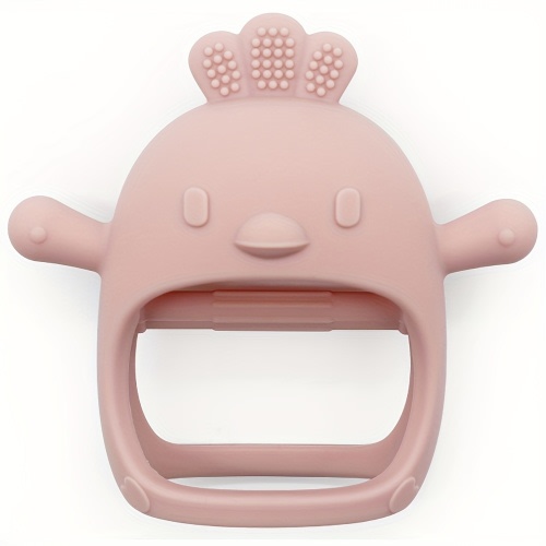 chicken shaped silicone teething mittens soft