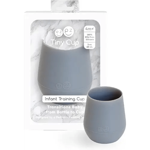 Amazon.com : ezpz Tiny Cup (Gray) - 100% Silicone Training Cup for Infants - 4 months + - Designed by a Pediatric Feeding Specialist - Baby-led Weaning Essentials & Baby Gifts : Baby