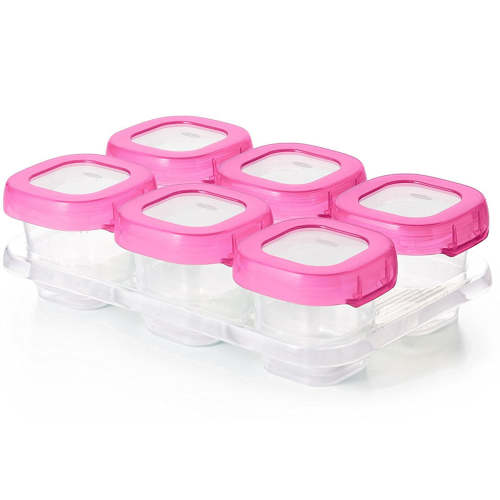 OXO Tot Baby Blocks Freezer Storage Containers, 2 oz - Pink