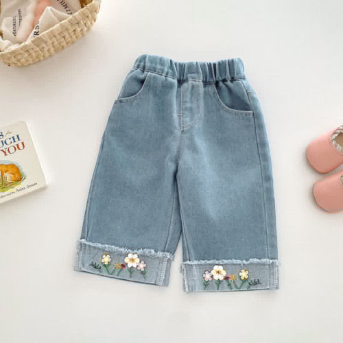 Baby Sweet Flower Chic Denim Pants