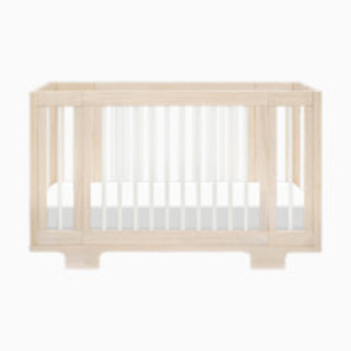 babyletto Yuzu 8-in-1 Convertible Crib with All-Stages Conversion Kits - Washed Natural / White