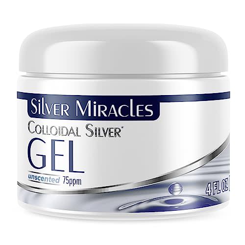 Silver Miracles - Colloidal Silver Gel - Nano Silver Gel Wound Care - Healing Ointment for Burns & Irritated Skin - for All Skin Types - 4 Oz Unscented