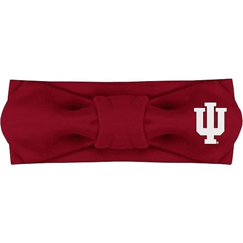 Creative Knitwear Indiana Hoosiers Infant Girls Crimson Solid Hair Knot Headband Embroidered Logo - Size Newborn - 4T