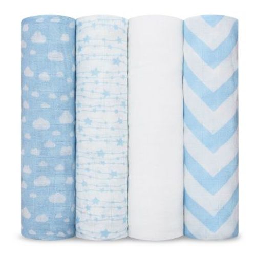 Muslin Swaddle Blankets Neutral Receiving Blanket For Boys And Girls By Comfy Cubs Cubs (wine, Neptune, Fern, Caramel)