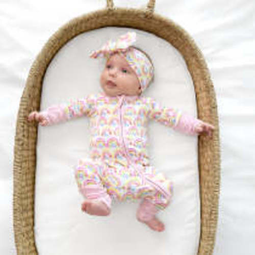 Little Sleepies Pastel Rainbows Zippy