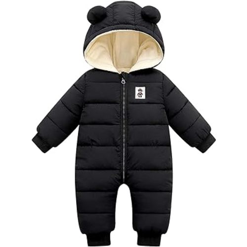 Baby Boys Girls Snowsuit Infant Winter Clothes Newborn Hooded Jacket Toddler Jumpsuit Coat