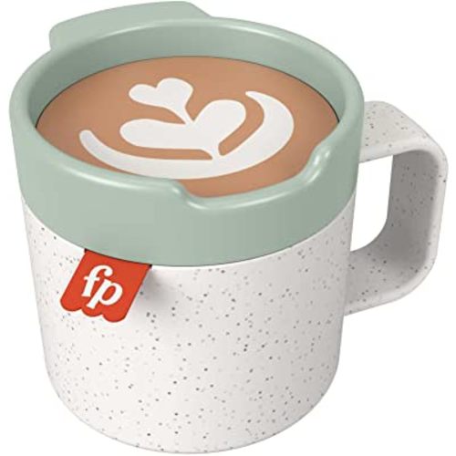 Fisher-Price Baby Toy Rattle A-Latte Coffee Cup Teether for Infant Sensory Play Ages 3+ Months