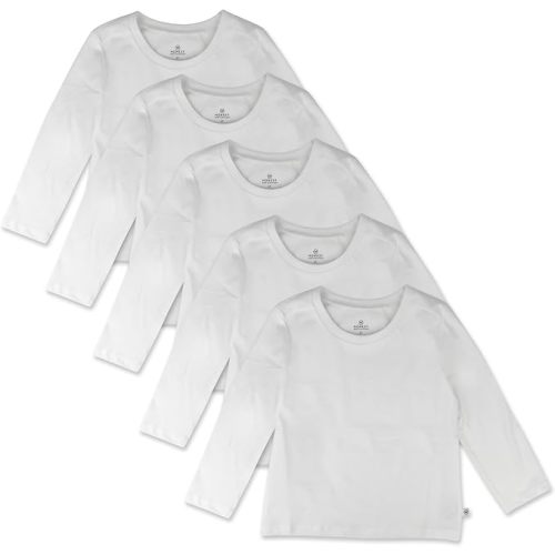 HonestBaby Multipack Long Sleeve T-shirts Tee 100% Organic Cotton Baby, Toddler, Kids, Boys, Girls
