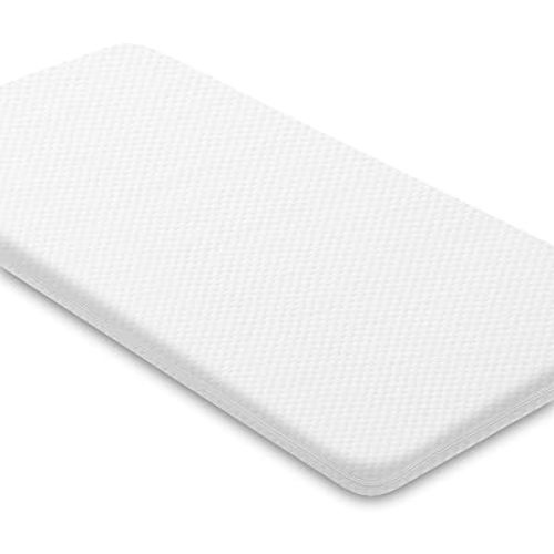 Lisara Colchón de Cuna para Bebé, 47 x 23.6 Pulgadas, Colchón de Espuma Viscoelástica con Gel de Doble Cara, con Funda de Seda de Hielo Desmontable e Impermeable, Compatible con Cunas ADOVEL, BabyBond