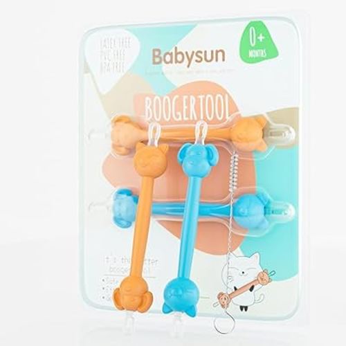 3 in 1 Baby Booger Remover and Baby Ear Cleaner Tool Baby Nose Cleaner with Soft Silicone End Dual Ear Wax and Snot Remover Safe Nasal Picker for Newborns Infants & Toddlers, BPA Free