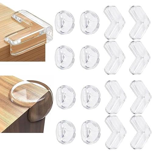 16 PCS Corner Protector Baby, Clear Table Corner Protectors Baby Proofing Baby Safety Products Baby Proof Corners and Edges Furniture Corner Protector