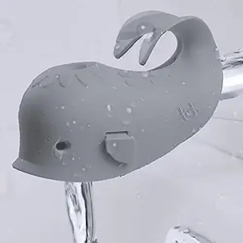 Bath Spout Cover, Faucet Cover Baby Protector Bath Tub Faucet Cover Protector for Kids, Silicone Bathtub Spout Cover for Baby Kids Toddlers Safety Protection Accessories - Gray