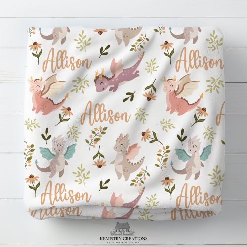 Custom Dragon Baby Blanket
