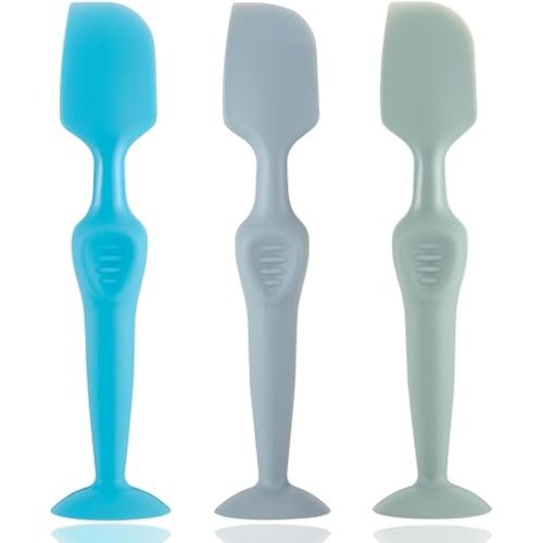 Seeway Diaper Creams Spatula Applicator - Perfect for Baby Butt Paste Diaper Rash Brush and Cream Spatula for Easy Application - Baby Diaper Spatula Suitable for Aquaphor, Desitin (blue+grey+green)