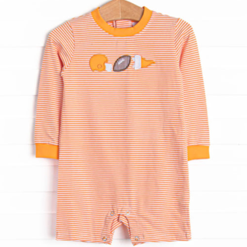 Down, Set, Hike Applique Short Romper, Orange – Stitchy Fish