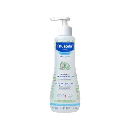 Mustela Baby Cleansing Water - No-Rinse Micellar Water - with Natural Avocado & Aloe Vera - for Baby's Face, Body & Diaper - 1 or 2-Pack - Various Sizes