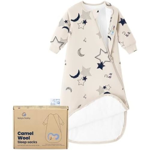 kaiya baby Unisex Sleeping Bag for Babies and Toddlers 2.5 Tog Sleep Sack, Long Sleeve Sleep Sack, Wearable Blanket Baby