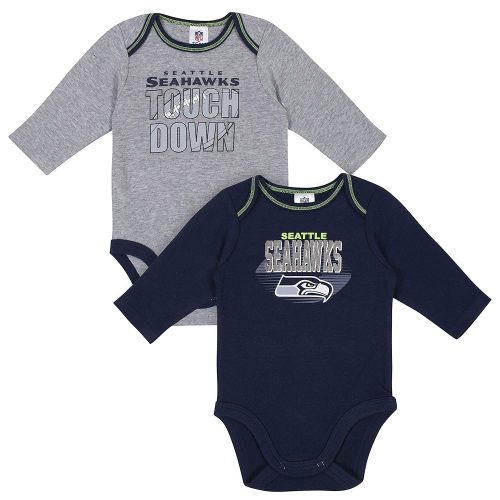 Gerber NFL Unisex Baby Nfl Team 2 Pack Long Sleeve Onesie Bodysuit
