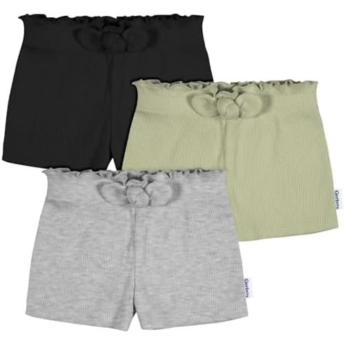 Gerber Baby Girls' Toddler 3-Pack Pull-on Knit Shorts