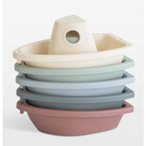 Mushie Stackable Toddler Boats Bath Toy