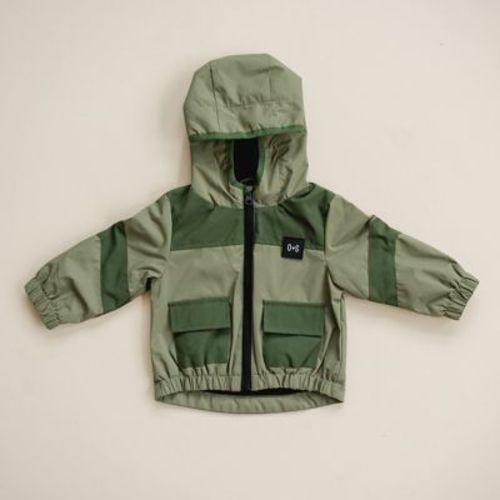 Kids Ramsey Rain Jacket Green 3-6M - Olive + Scout
