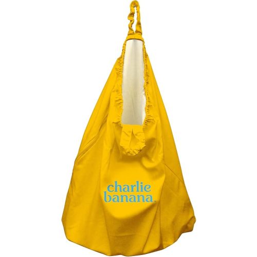 CHARLIE BANANA Reusable and Washable Cloth Diaper Wet Bag, Waterproof Hanging Diaper Pail and Laundry Bag, Yellow