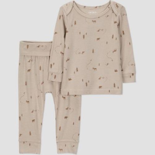 Carter's Just One You® Baby Boys' 2pc Bears Comfy Soft Top & Bottom Set - Brown