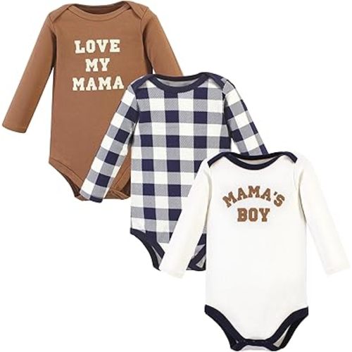 Hudson Baby unisex-baby Cotton Long-sleeve Bodysuits