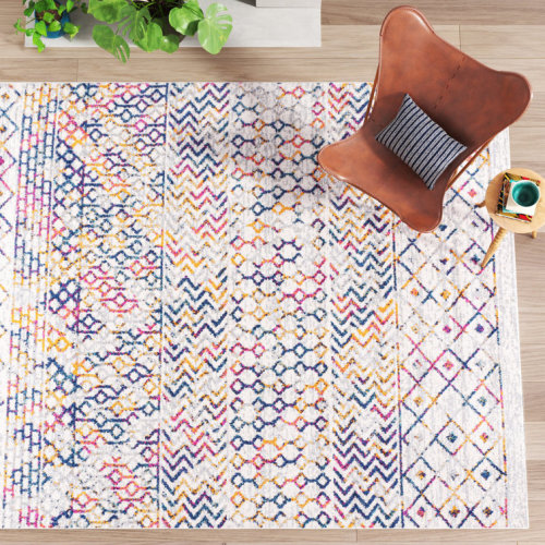 Briana Moroccan Vintage Geometric Multi/Cream Rug