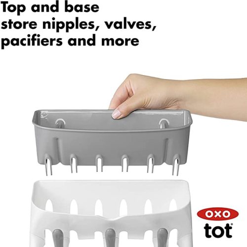 OXO Tot Bottle Brush, Drying Rack Combo Set for Baby Bottles - Drying Rack + Bottle Brush