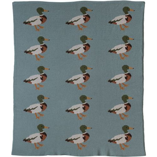 Amazon.com: Creative Co-Op Cotton Knit Duck Print, Multicolor Baby Blanket, Multi : Baby