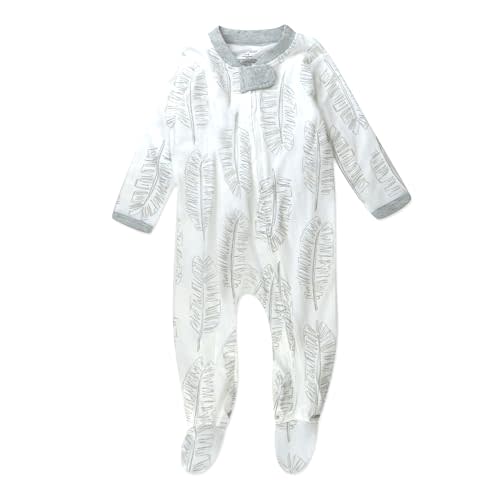 HonestBaby Sleep & Play Footed One-piece Pajama Sleeper 100% Organic Cotton, Baby Boys
