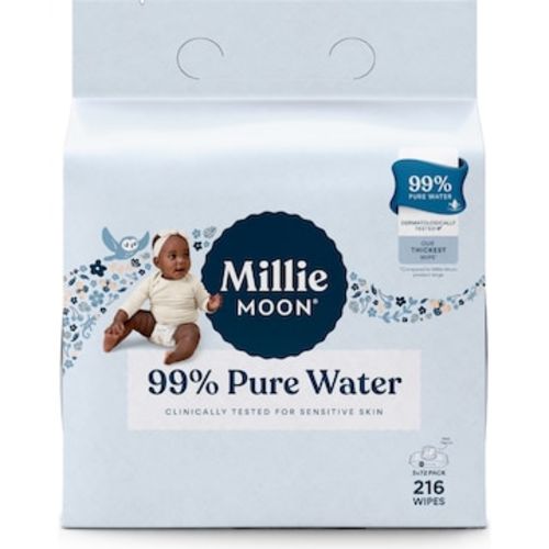 Millie Moon 99% Pure Water Baby Wipes 216 pack | Woolworths