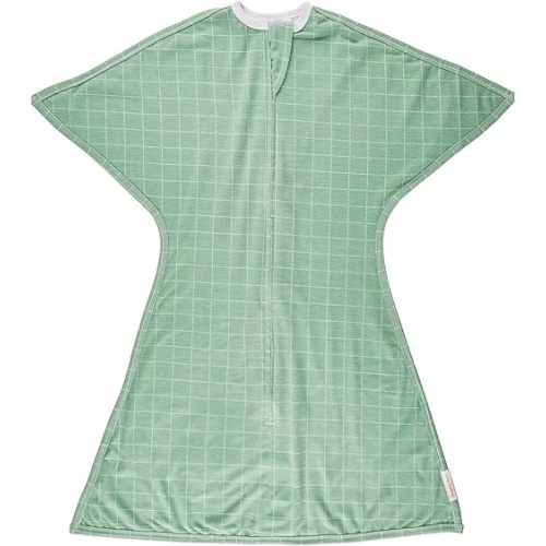 SleepingBaby Zipadee-Zip Transitional Swaddle | Medium (6-12 Month) | Quilted Dot Green