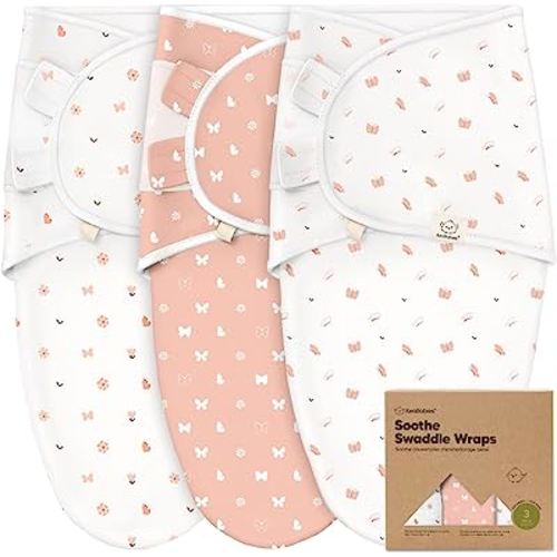 3-Pack Organic Baby Swaddle Sleep Sacks - Newborn Swaddle Sack, Ergonomic Baby Swaddles 0-3 Months, Swaddles for Newborns, Baby Sleep Sack, Baby Swaddle Blanket Wrap,Baby Essentials(Butterflies)