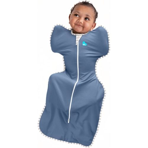 Love to Dream Swaddle UP, Baby Sleep Sack, Self-Soothing Swaddles for Newborns, Get Longer Sleep, Snug Fit Helps Calm Startle Reflex, New Born Essentials for Baby, 1.0 TOG, 13-19 lbs, Denim