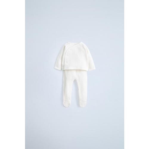 TEXTURED SWEATER AND LEGGINGS SET - Oyster-white | ZARA United States