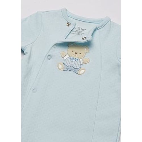 Little Me Clothes for Baby Boys' 100% Cotton Scratch-Free Tag Footie Sleeper, Preemie to 9 Months