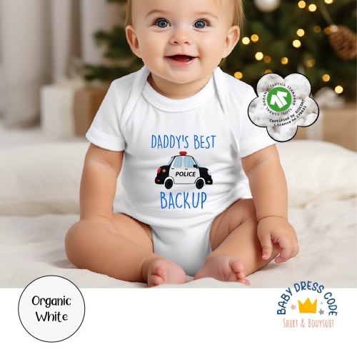 Daddys Backup Infant Bodysuit, Police Baby Clothes, Baby Bodysuit, Baby Police Shirt, Kids Police Car Tee, Cute Police Car Toddler Shirt