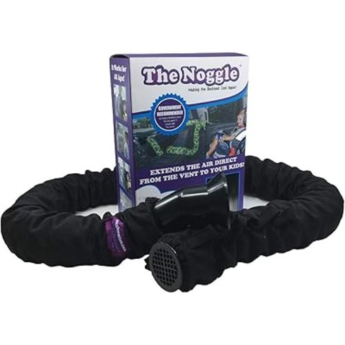 NOGGLE, 6ft - Kids Personal Air Conditioning System, Made in USA, Directs Cool Air to Children in The Backseat - Air Conditioning Vent Hose for Vehicles, Making The Back Seat Cool Again - Black