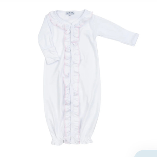 Essentials White Converter with Pink Ruffle