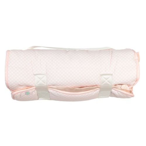NameDropper- Apple of my Isla Nap Mat Pink Gingham