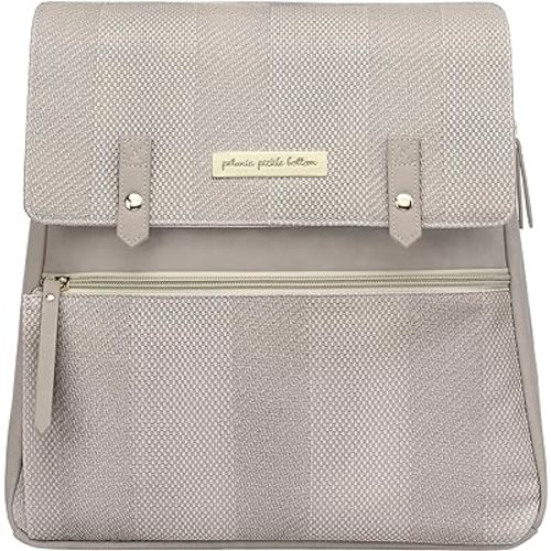 Petunia Pickle Bottom Meta Backpack, Sand Cable Stitch, Unisex, Laptop Backpack, Stylish, Spacious, and Comfortable for On the Go Moms and Dads