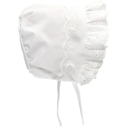 N'Ice Caps Baby Girls Bonnet White Lace Newborn Infant Toddler Sun Hat Special Occasion