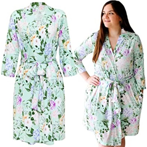 Posh Peanut Women Maternity Robes - Nursing, Hospital Labor & Delivery Gown, Soft Viscose from Bamboo Robes for New Pregnancy
