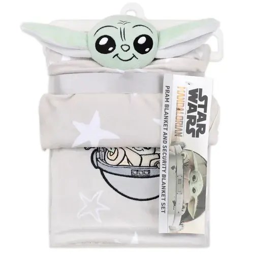 Disney Grogu Blanket and Security Blanket Set 2 Piece | Baby Bunting AU