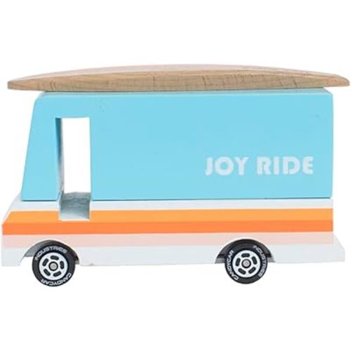 Ruggish Candy Car Joyride Exclusive - Premium Handcrafted Wooden Car Toy - Surf Van - Age 3+