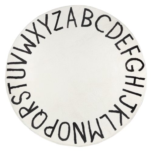 Topotdor Round Kids Play Rug Alphabet Nursery Area Rug Extra Large Soft Crawling Play Mat for Children Toddlers Bedroom 47 inch