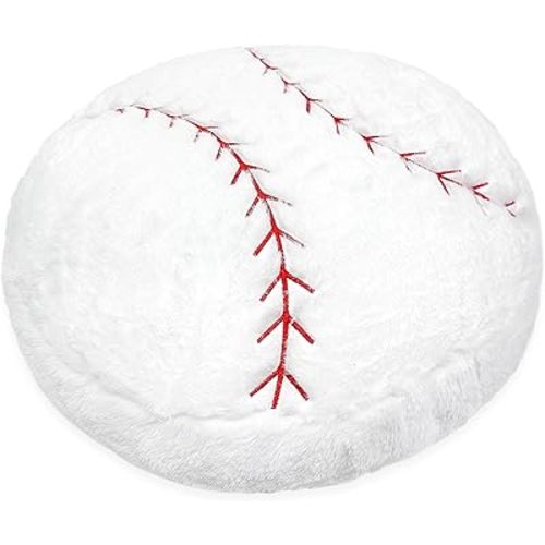 Baseball Plush, 18 inch Baseball Pillow Soft Fluffy Football Stuffed Plushies Toy Comfortable Cushion Room Decorations Party Gift for Boy & Girls