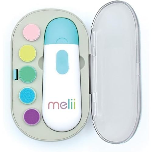 melii Electric Nail File, Safe Trimmer & Clipper for Newborn Babies, Toddlers, Kids & Adults-Comes with Two Speeds and 5 Different Discs